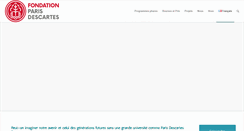 Desktop Screenshot of fondation.parisdescartes.fr