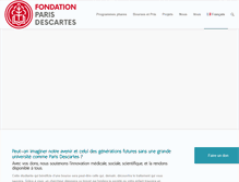 Tablet Screenshot of fondation.parisdescartes.fr