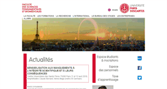 Desktop Screenshot of biomedicale.parisdescartes.fr