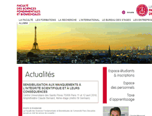 Tablet Screenshot of biomedicale.parisdescartes.fr